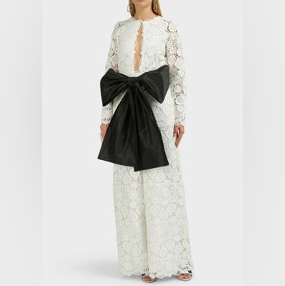 Rosie Assoulin Pants - RARE **NWT Rosie Assoulin Lace Plunge Neck Jumpsuit***